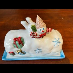 Mr. Bingle ceramic butter dish. New in Box